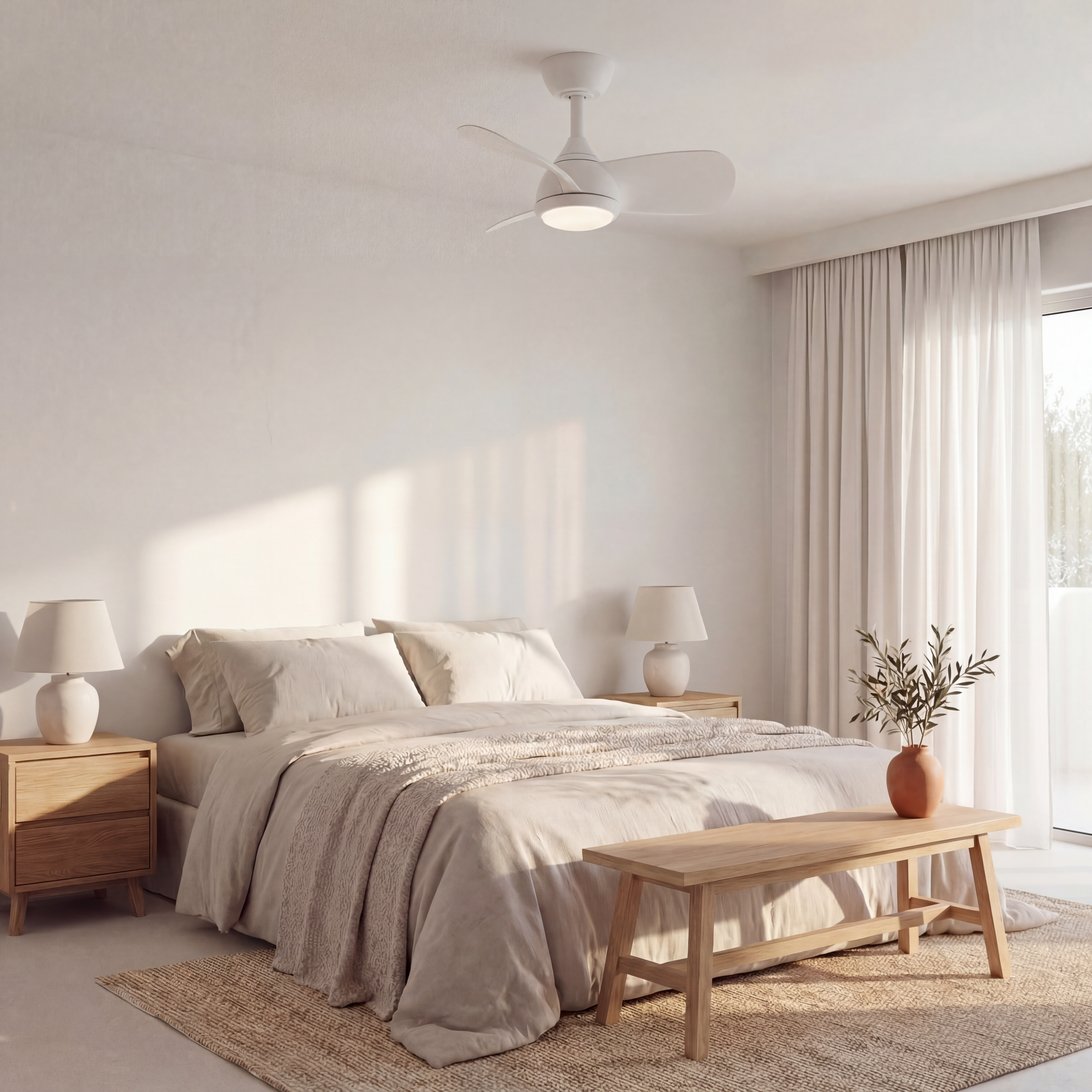 Veleo 60 cm Ceiling Fan (<8 m²) – 3 ABS Blades