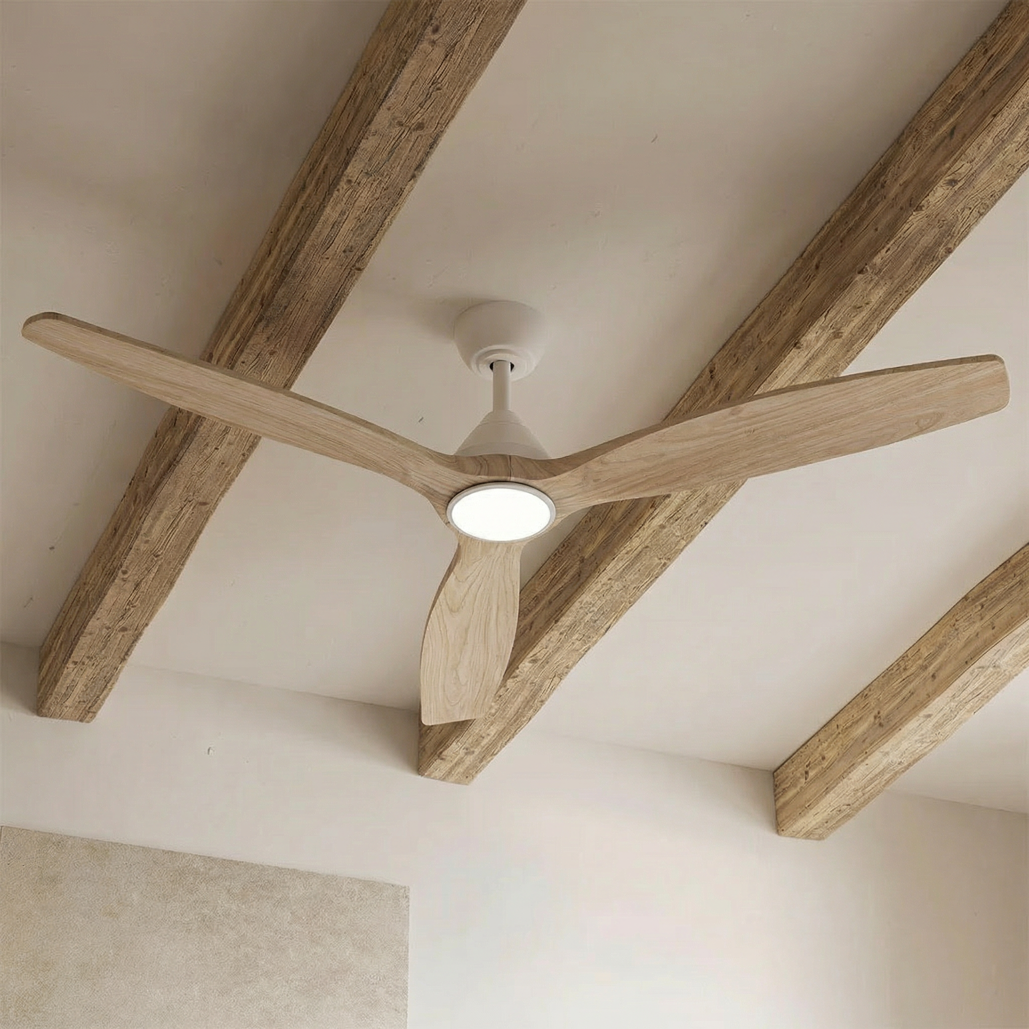 Ventilateur de plafond Dolomiti en bois (132 cm / 112 cm)