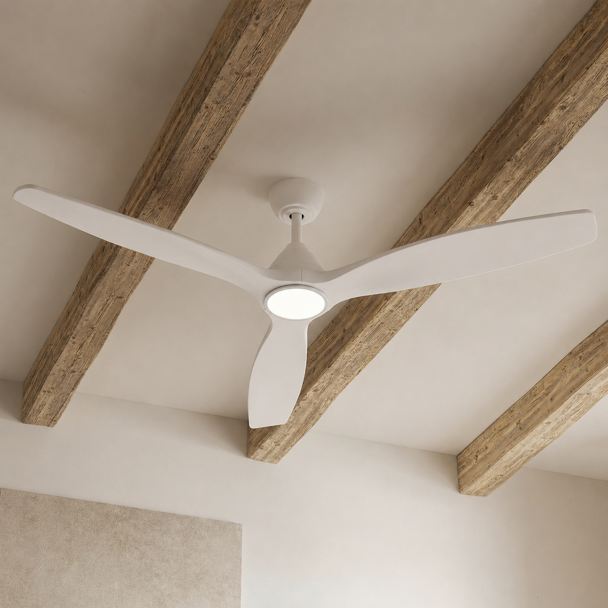 Ventilateur de plafond Dolomiti en bois (132 cm / 112 cm)
