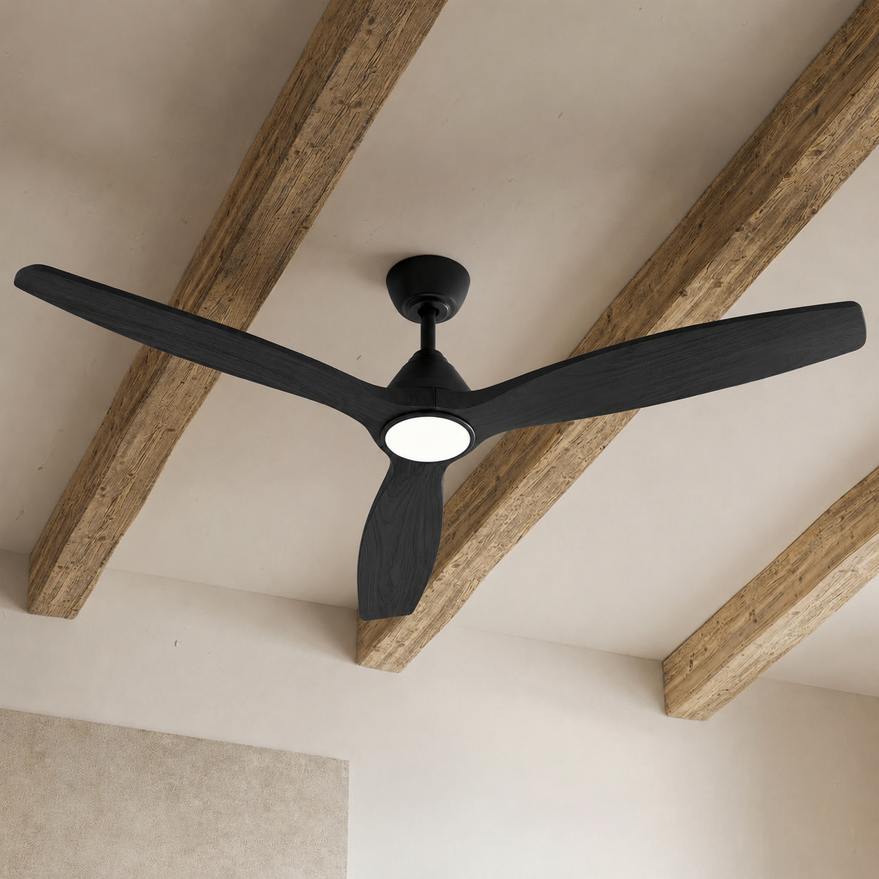 Ventilateur de plafond Dolomiti en bois (132 cm / 112 cm)