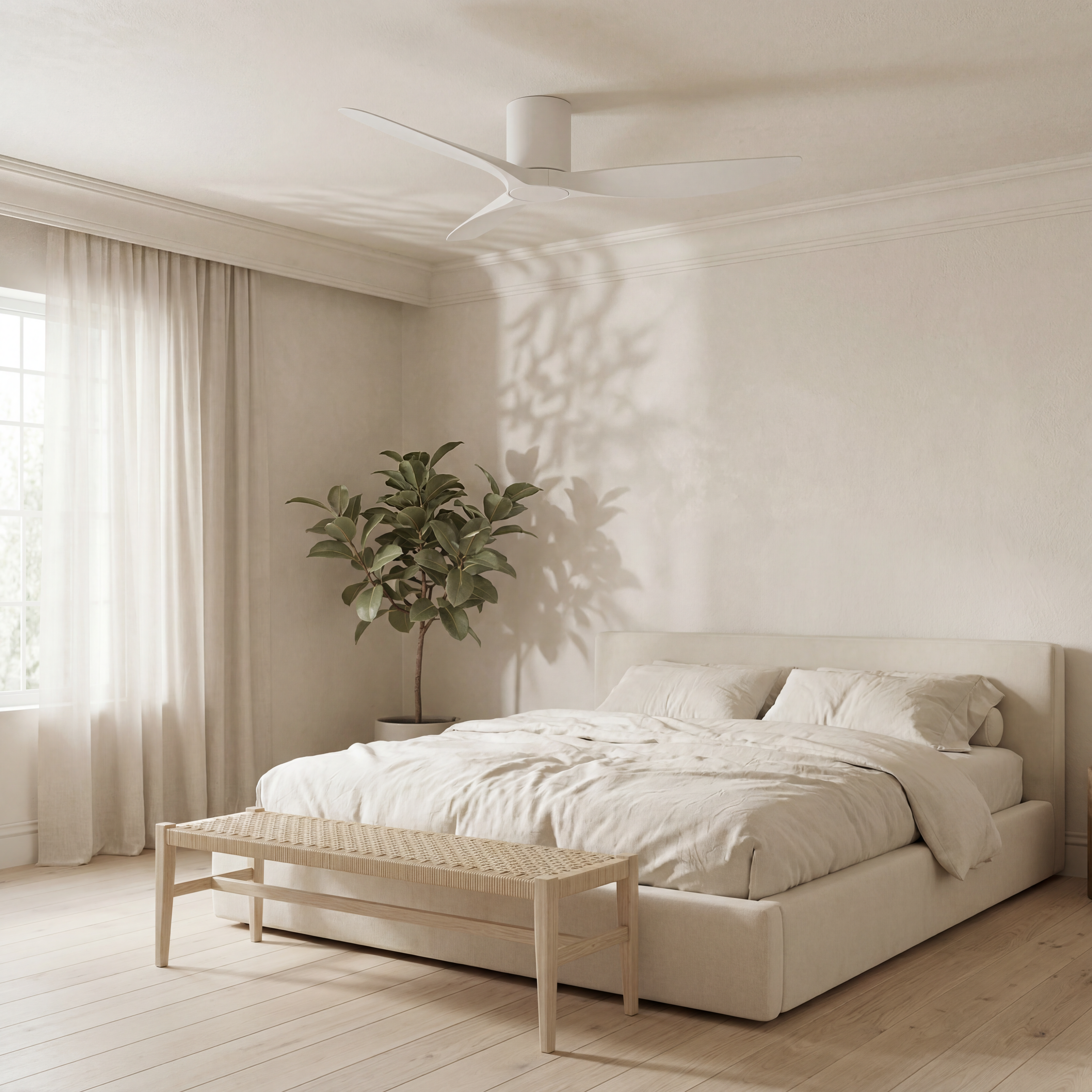 Ventilateur de plafond Golfet 132 cm (10-20 m²) - 3 pales en ABS