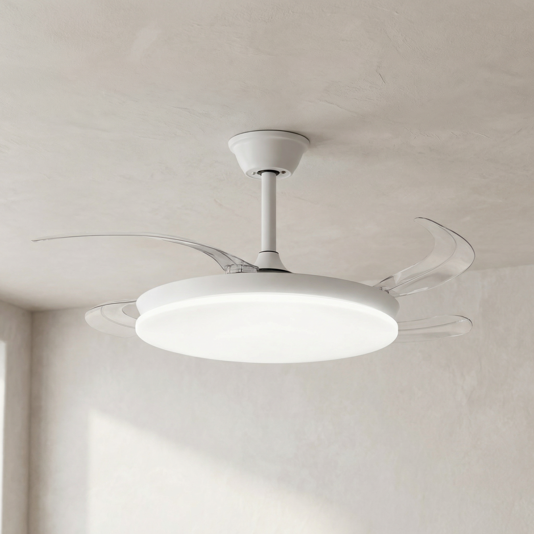 Milos Ventilateur de plafond 55 cm (6-15 m²) – Compact avec éclairage LED