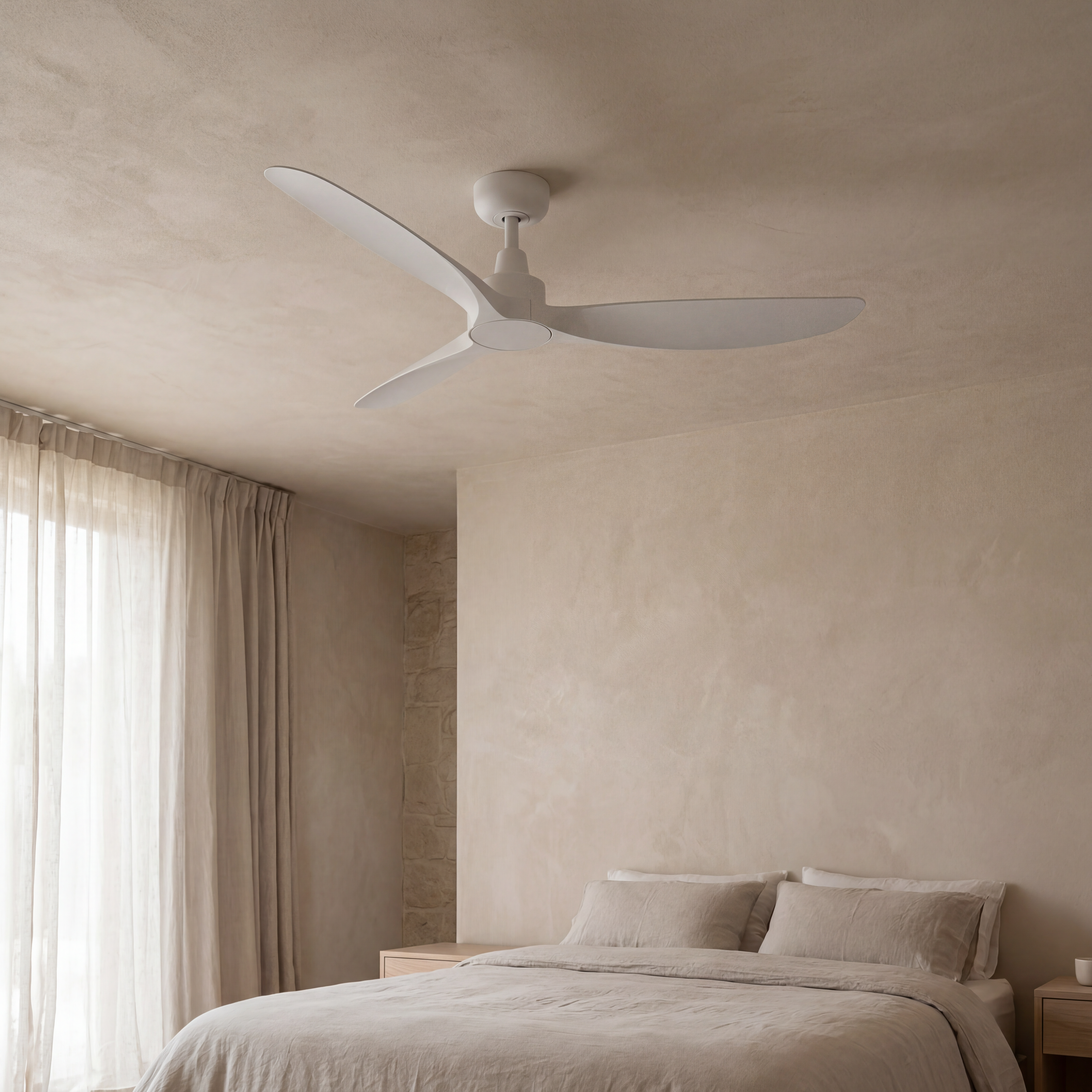 Plafonnier Marea 132 cm (10–25 m²) – 3 pales ABS